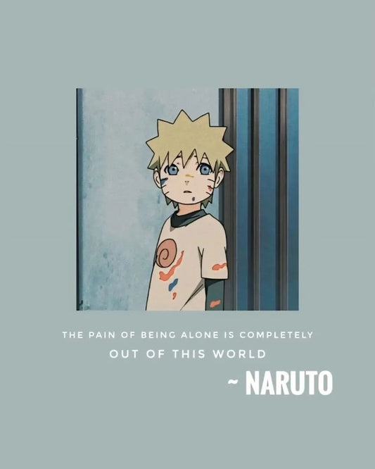 Naruto "The Pain of Being Alone" Emotional Art Print