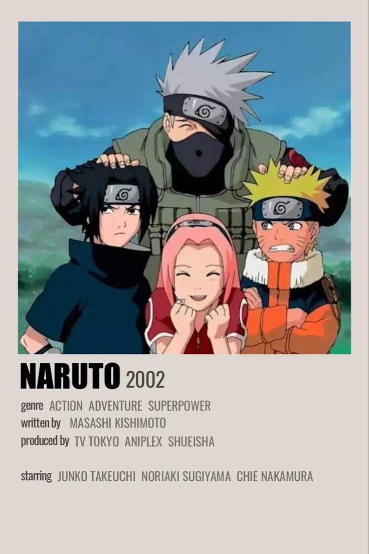 Naruto Original Team 7 - Minimalist Polaroid Style Poster