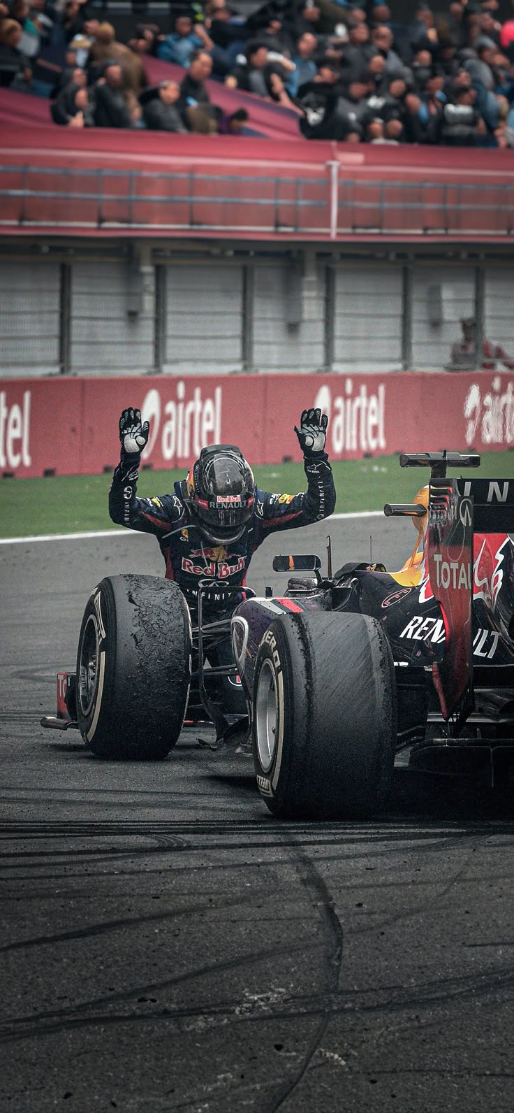 Sebastian Vettel - 4x World Champion 2013 Indian GP Celebration Poster