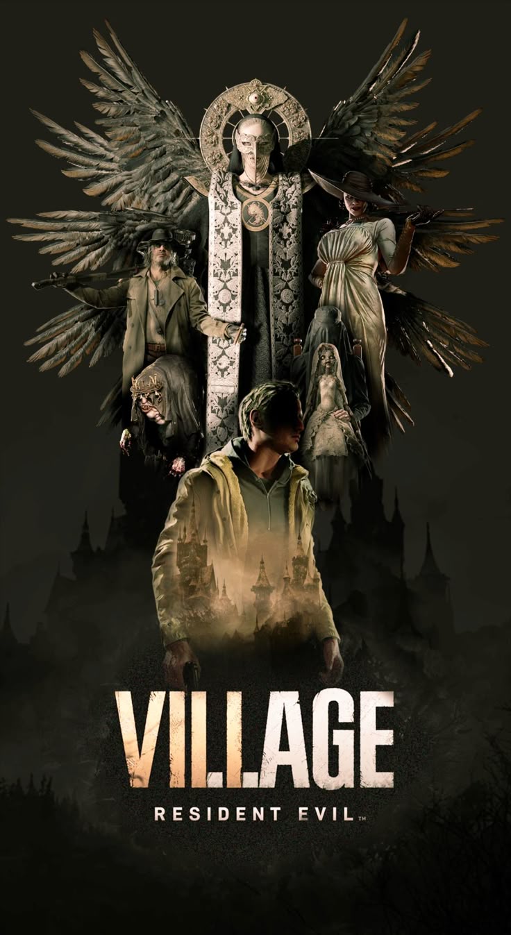 Resident Evil Village - Official Key Art Poster with the Four Lords