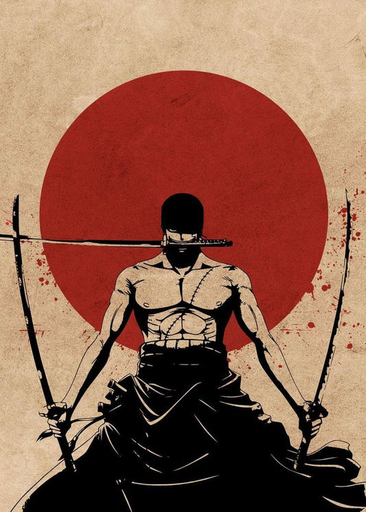 One Piece Roronoa Zoro - Three-Sword Style (Santoryu) Poster