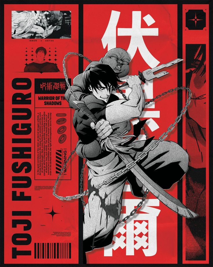 Jujutsu Kaisen Toji Fushiguro - Warrior of the Shadows Poster