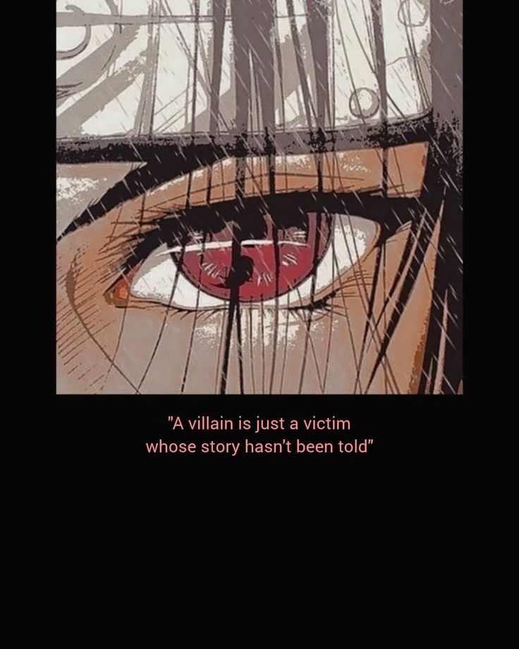 Itachi Uchiha Sharingan Poster - "A villain is just a victim whose story hasn't been told"